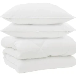 Linnengoed*vidaXL Winter Dekbed met kussen 3 pcs Wit Microvezel