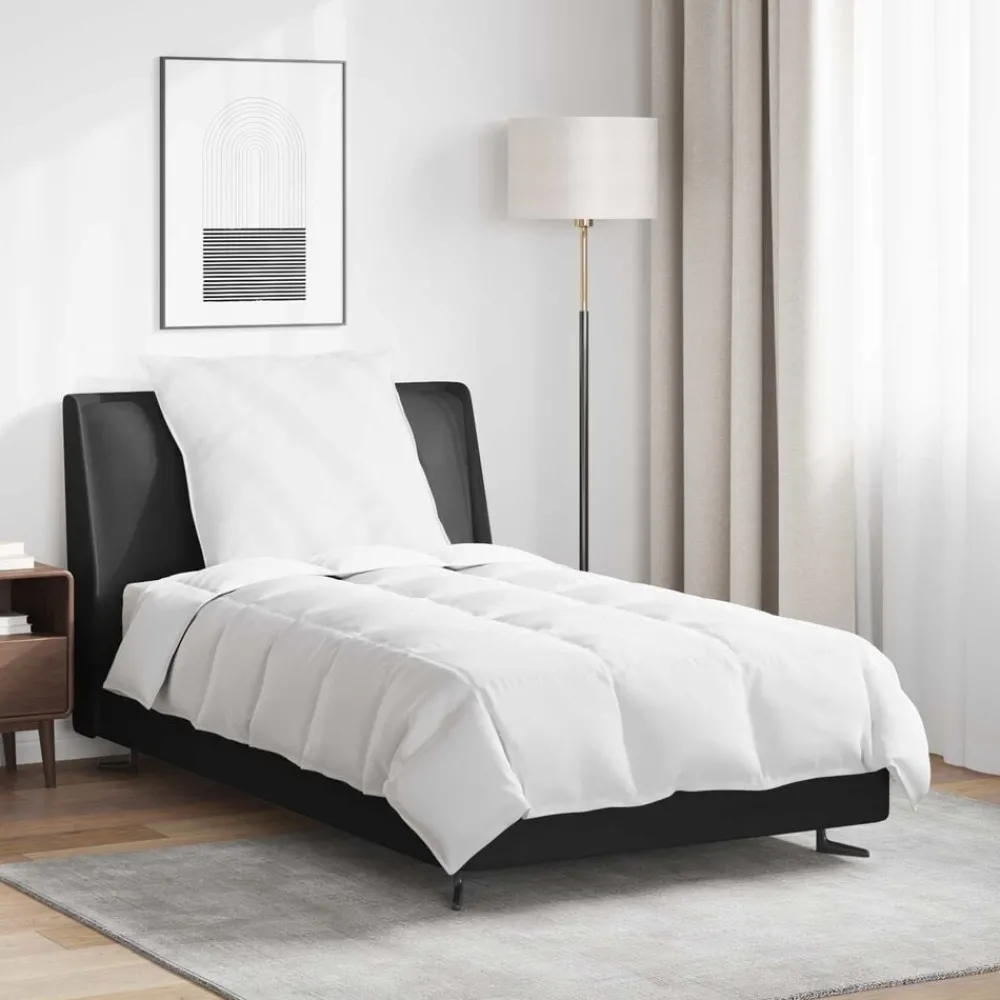 Linnengoed*vidaXL Winter Dekbed met kussen 2 pcs Wit Donsveertjes