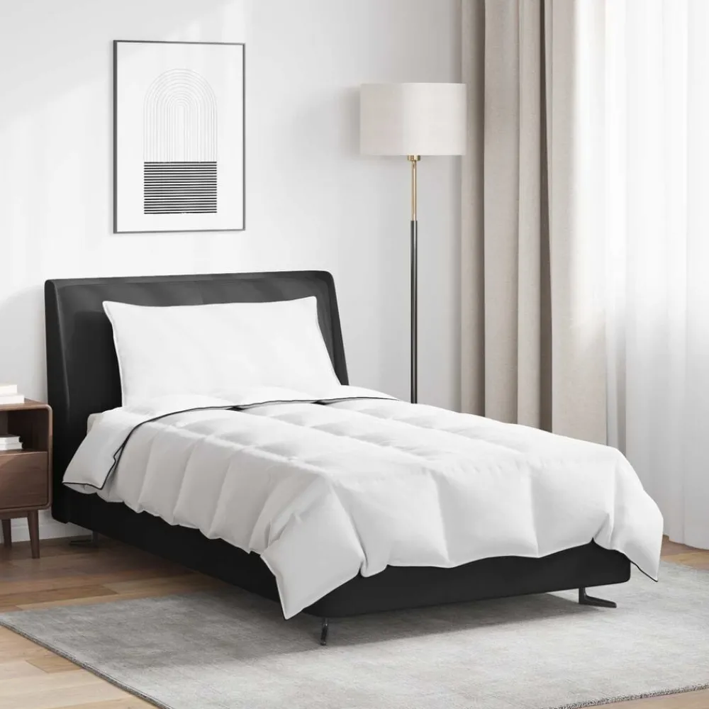 Linnengoed*vidaXL Winter Dekbed met kussen 2 pcs Wit Donsveertjes