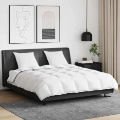 Linnengoed*vidaXL Winter Dekbed met kussen 3 pcs Wit Donsveertjes