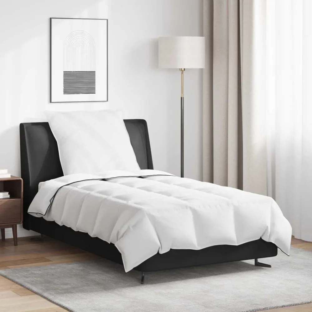 Linnengoed*vidaXL Winter Dekbed met kussen 2 pcs Wit Donsveertjes
