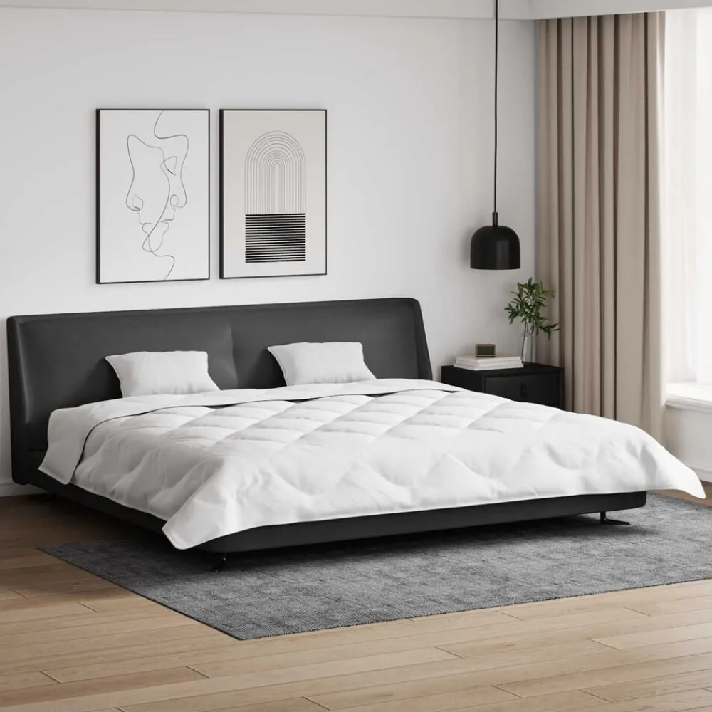 Linnengoed*vidaXL Winter Dekbed met kussen 3 pcs Wit Microvezel
