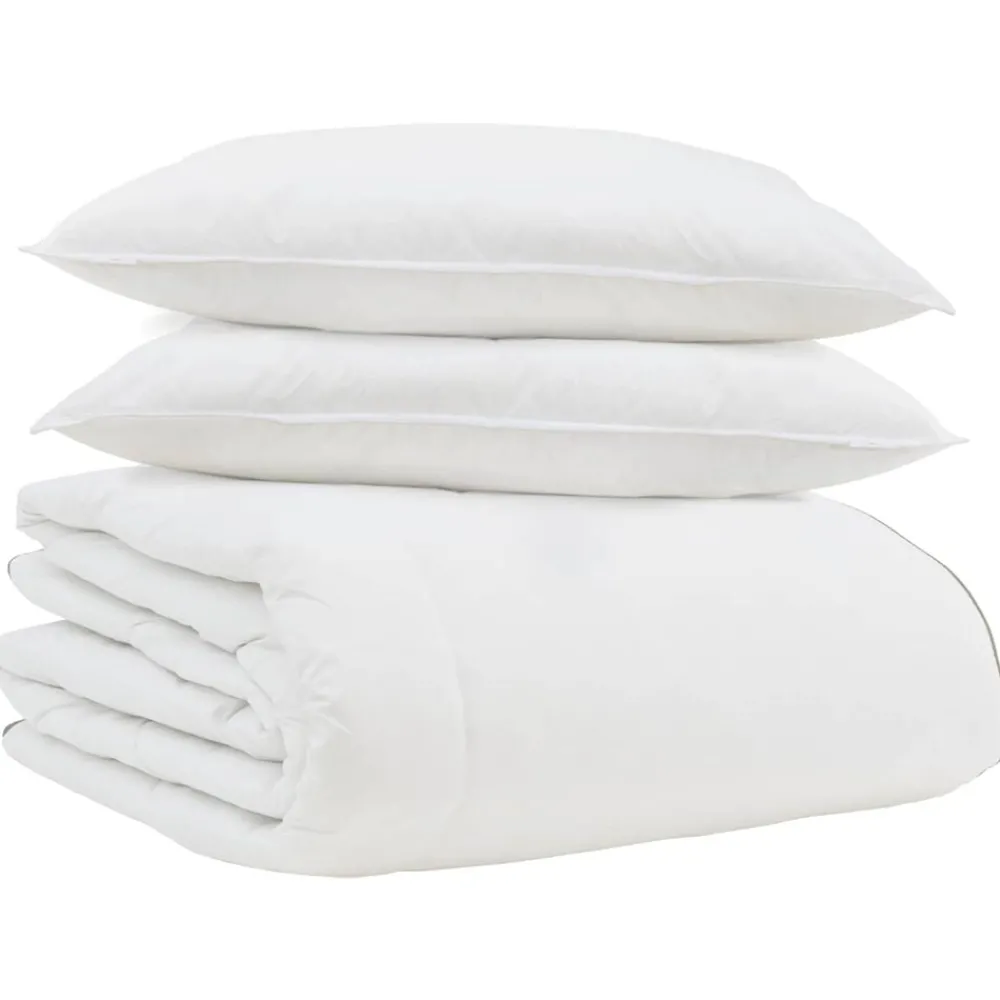 Winter Dekbed met kussen 3 pcs Wit Donsveertjes>vidaXL Outlet