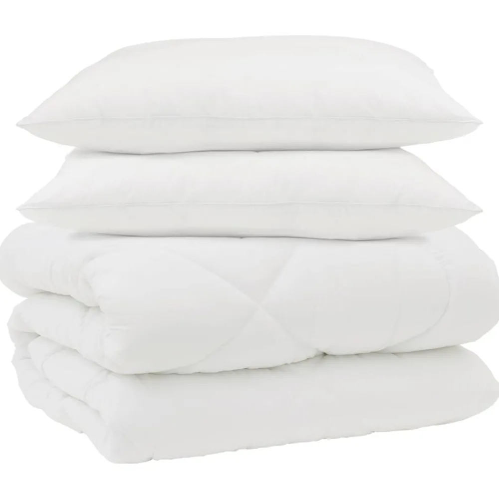 Winter Dekbed met kussen 3 pcs Wit Microvezel>vidaXL Best