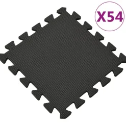 Fitness*vidaXL 54x Vloermatten 4,86 ㎡ EVA-schuim zwart