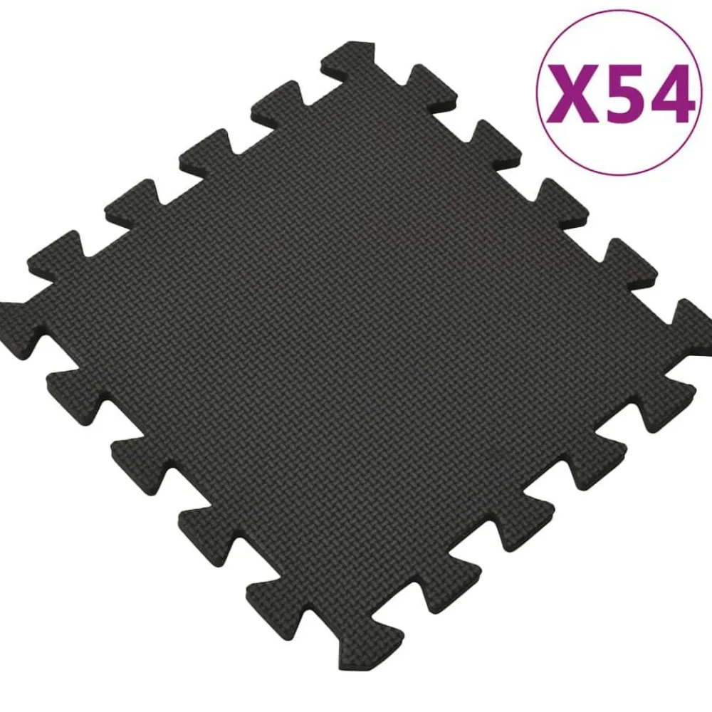 Fitness*vidaXL 54x Vloermatten 4,86 ㎡ EVA-schuim zwart