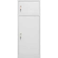 Buitensport*vidaXL Zadelkast 53x53x140 cm staal Lichtgrijs