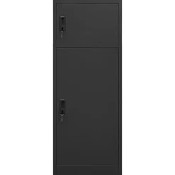 Buitensport*vidaXL Zadelkast 53x53x140 cm staal kleurig Antraciet