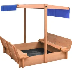 Buitenspeelgoed*vidaXL Zandbak met dak 112x112x112 cm vurenhout