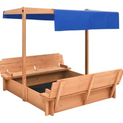 Buitenspeelgoed*vidaXL Zandbak met dak 112x112x112 cm vurenhout