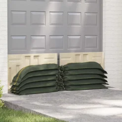 Zandzakken 10 pcs Donkergroen 100 x 25 cm HDPE>vidaXL