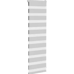 Woon- & Tuinaccessoires*vidaXL Zebra rolgordijn 40x100 cm stofbreedte 35,9 cm Lichtgrijs