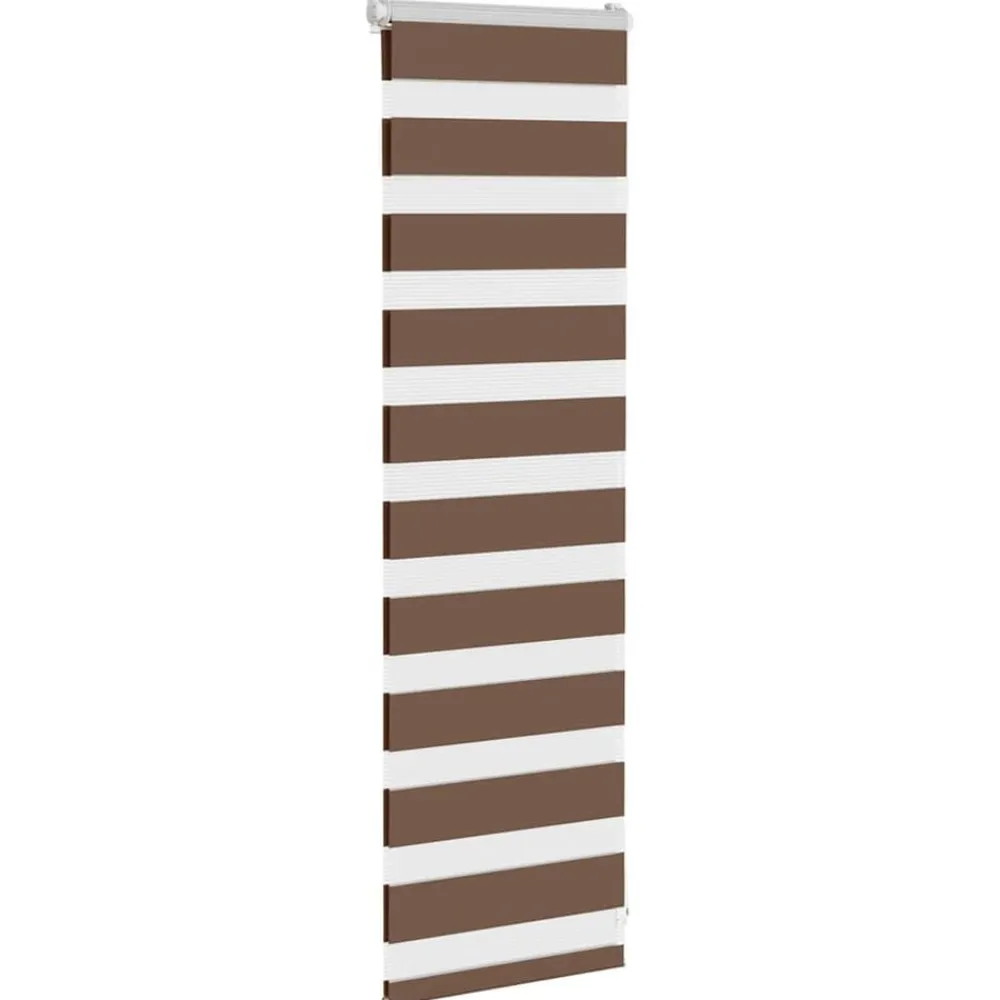 Woon- & Tuinaccessoires*vidaXL Zebra rolgordijn 40x100 cm stofbreedte 35,9 cm polyester Bruin