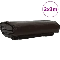 Bouwbeslag*vidaXL Zeil 650g / m² 2 x 3 m Canvas met PVC-coating Bruin