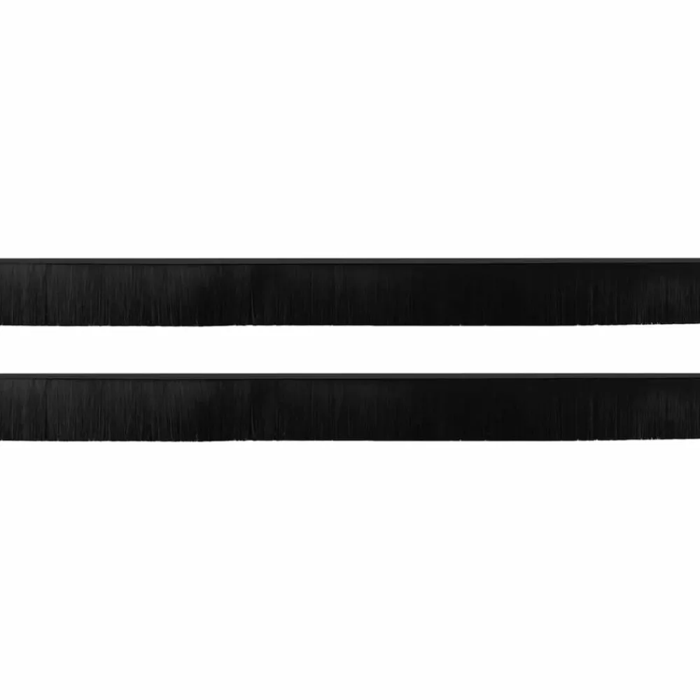 Bouwmaterialen*vidaXL Zelfklevende Deurborstels 2 pcs 100 cm Aluminium Legering Zwart