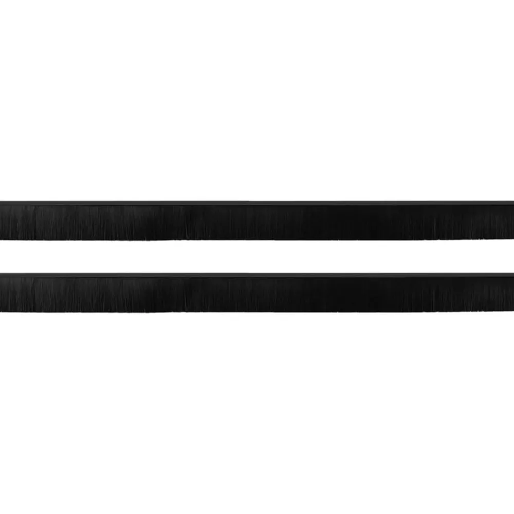 Bouwmaterialen*vidaXL Zelfklevende Deurborstels 2 pcs 100 cm Aluminium Legering Zwart