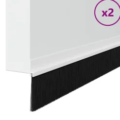 Zelfklevende Deurborstels 2 pcs 100 cm Aluminium Legering><noscript><img width=