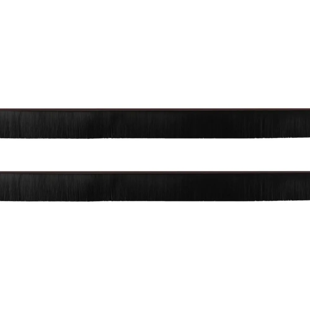 Bouwmaterialen*vidaXL Zelfklevende Deurborstels 2 pcs 100 cm Aluminium Legering Bruin