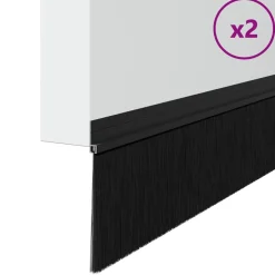 Zelfklevende Deurborstels 2 pcs 100 cm Aluminium Legering><noscript><img width=
