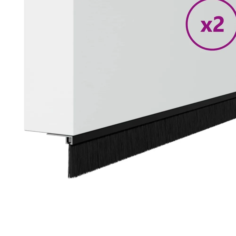 Zelfklevende Deurborstels 2 pcs 100 cm Aluminium Legering>vidaXL Clearance