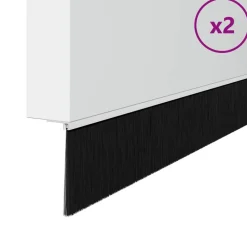Zelfklevende Deurborstels 2 pcs 100 cm Aluminium Legering><noscript><img width=