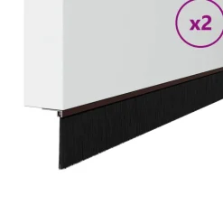 Zelfklevende Deurborstels 2 pcs 100 cm Aluminium Legering><noscript><img width=
