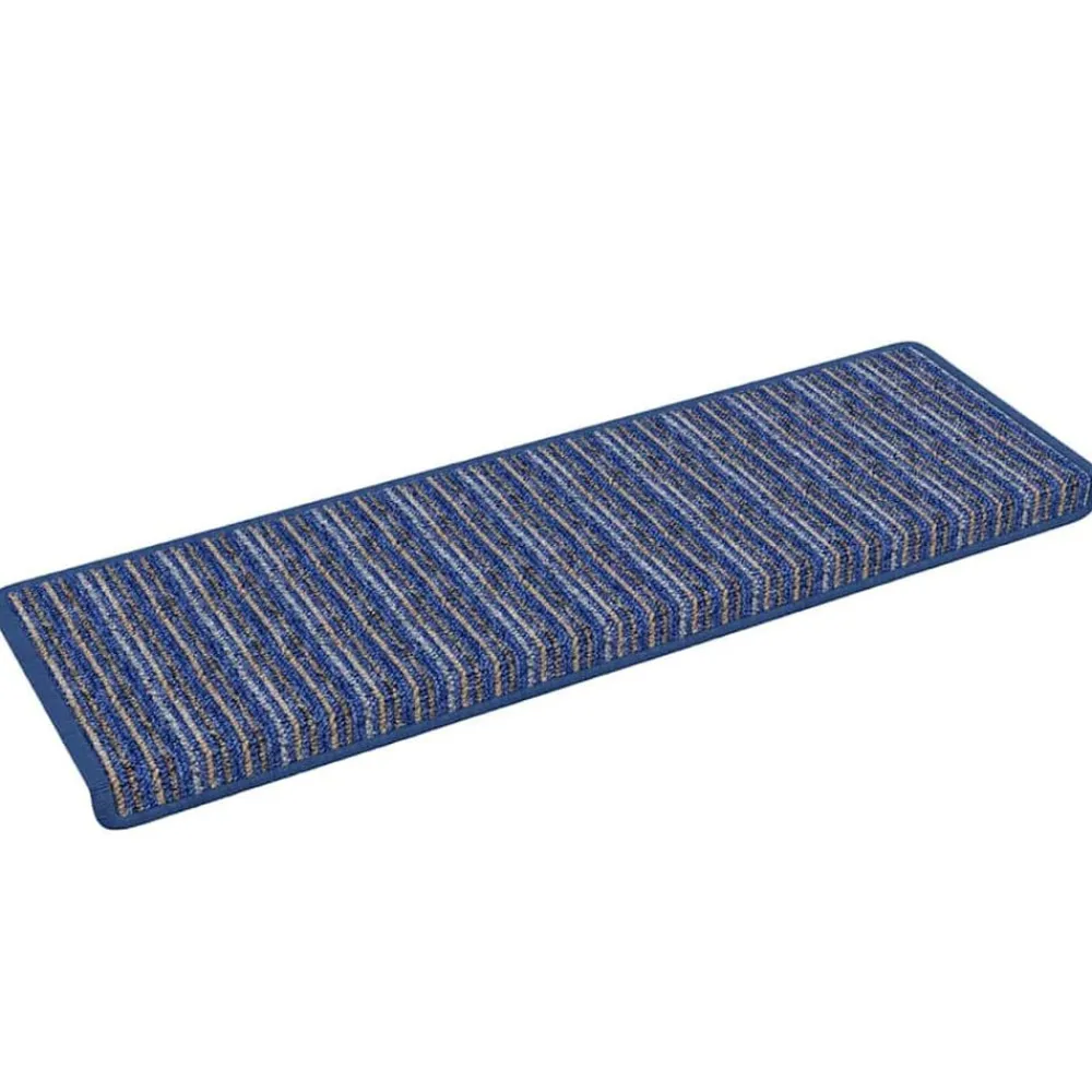 Huishoudelijke Benodigdheden*vidaXL Zelfklevende Trapmatten Gestreept 15 pcs 65 x 21 x 4 cm Blauw