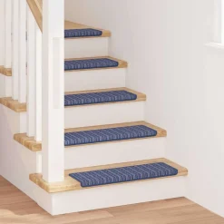 Huishoudelijke Benodigdheden*vidaXL Zelfklevende Trapmatten Gestreept 15 pcs 65 x 21 x 4 cm Blauw