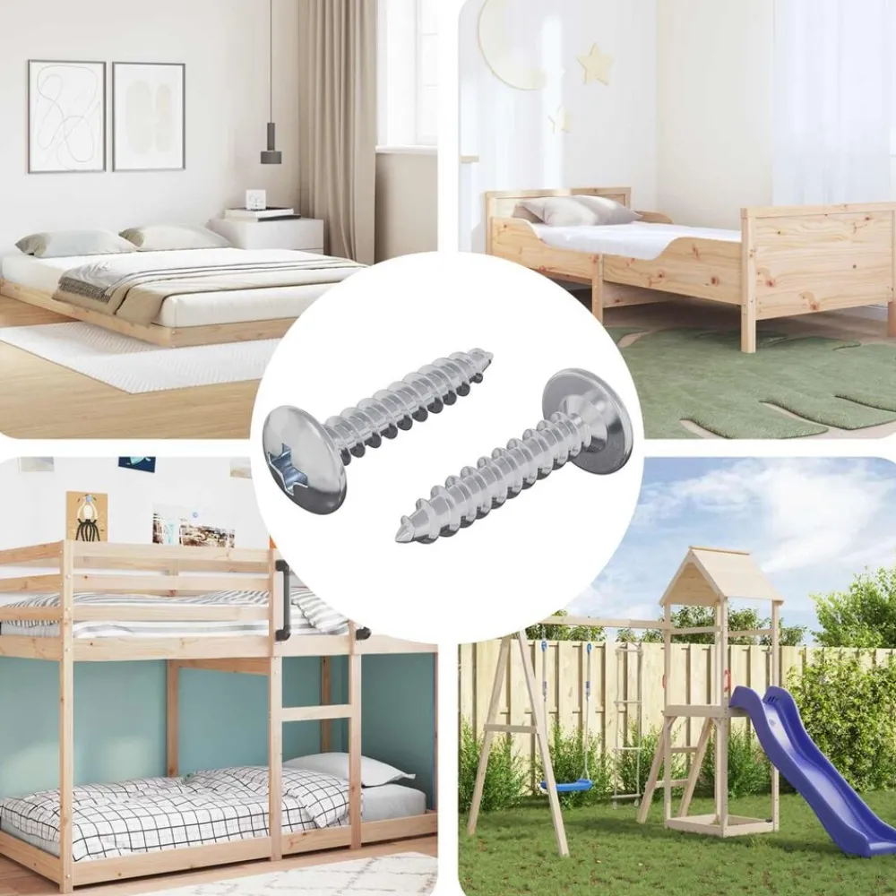Bouwbeslag*vidaXL Zelftappende Nagel 2 pcs Verzinkt 4 x 20 mm Staal