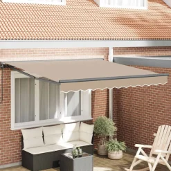 Zijde Frame Beige 300 x 250 cm Polyester met PU-coating>vidaXL Best
