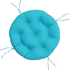Woon- & Tuinaccessoires*vidaXL Zitkussen rond Ø 60x11 cm oxford stof Turquoise