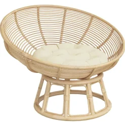 Woon- & Tuinaccessoires*vidaXL Zitkussen rond Ø 60x11 cm oxford stof crèmekleurig cr&egrave;me