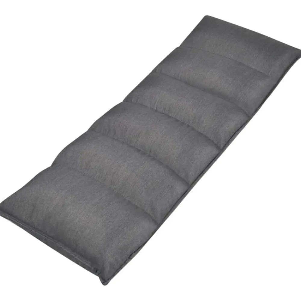 Stoelen*vidaXL Zitkussen voor op de vloer inklapbaar stof grijs