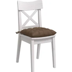 Woon- & Tuinaccessoires*vidaXL Zitkussens 4 pcs 40 x 40 x 6 cm Stof Bruin