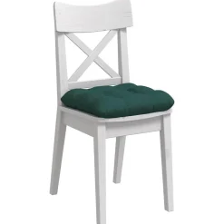 Woon- & Tuinaccessoires*vidaXL Zitkussens 4 pcs 40 x 40 x 12 cm Stof Donkergroen