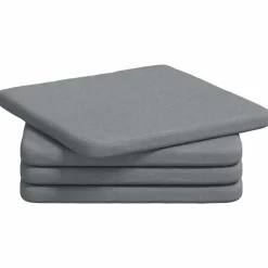 Woon- & Tuinaccessoires*vidaXL Zitkussens 4 pcs 40 x 40 x 3 cm Stof Lichtgrijs