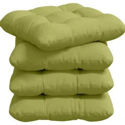 Woon- & Tuinaccessoires*vidaXL Zitkussens 4 pcs 40 x 40 x 12 cm Stof Lichtgroen