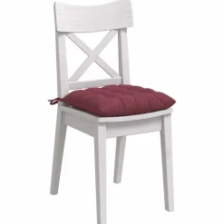 Woon- & Tuinaccessoires*vidaXL Zitkussens 4 pcs 40 x 40 x 6 cm Stof Wijnrood