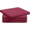 Zitkussens 4 pcs Wijnrood 40 x 40 x 3 cm Fluweel>vidaXL
