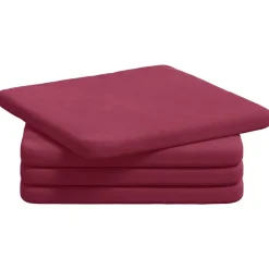 Zitkussens 4 pcs Wijnrood 40 x 40 x 3 cm Fluweel>vidaXL