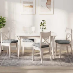 Zitkussens 4 pcs Wolkengrijs 40 x 40 x 12 cm Stof>vidaXL New