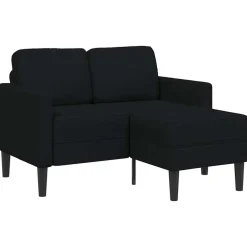 2-zitsbank met ligchaise L-vormig 125 cm stof>vidaXL