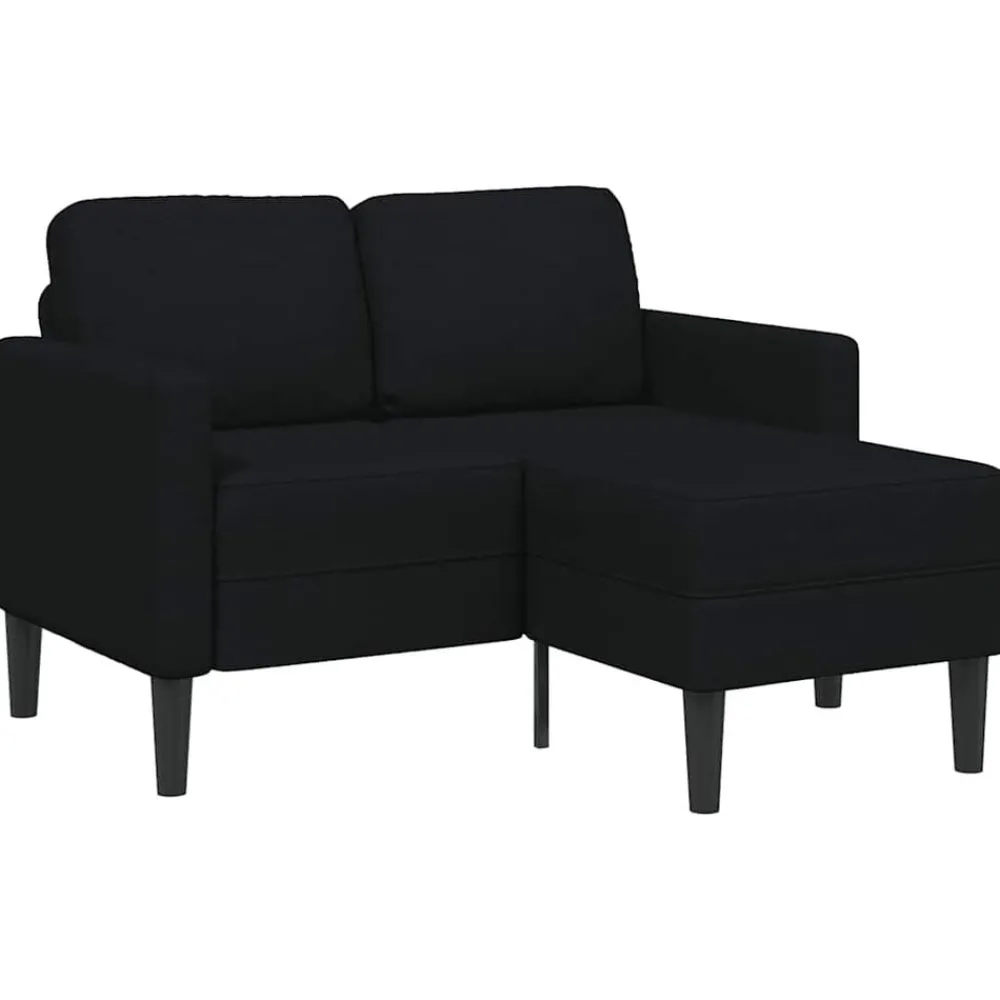 2-zitsbank met ligchaise L-vormig 125 cm stof>vidaXL