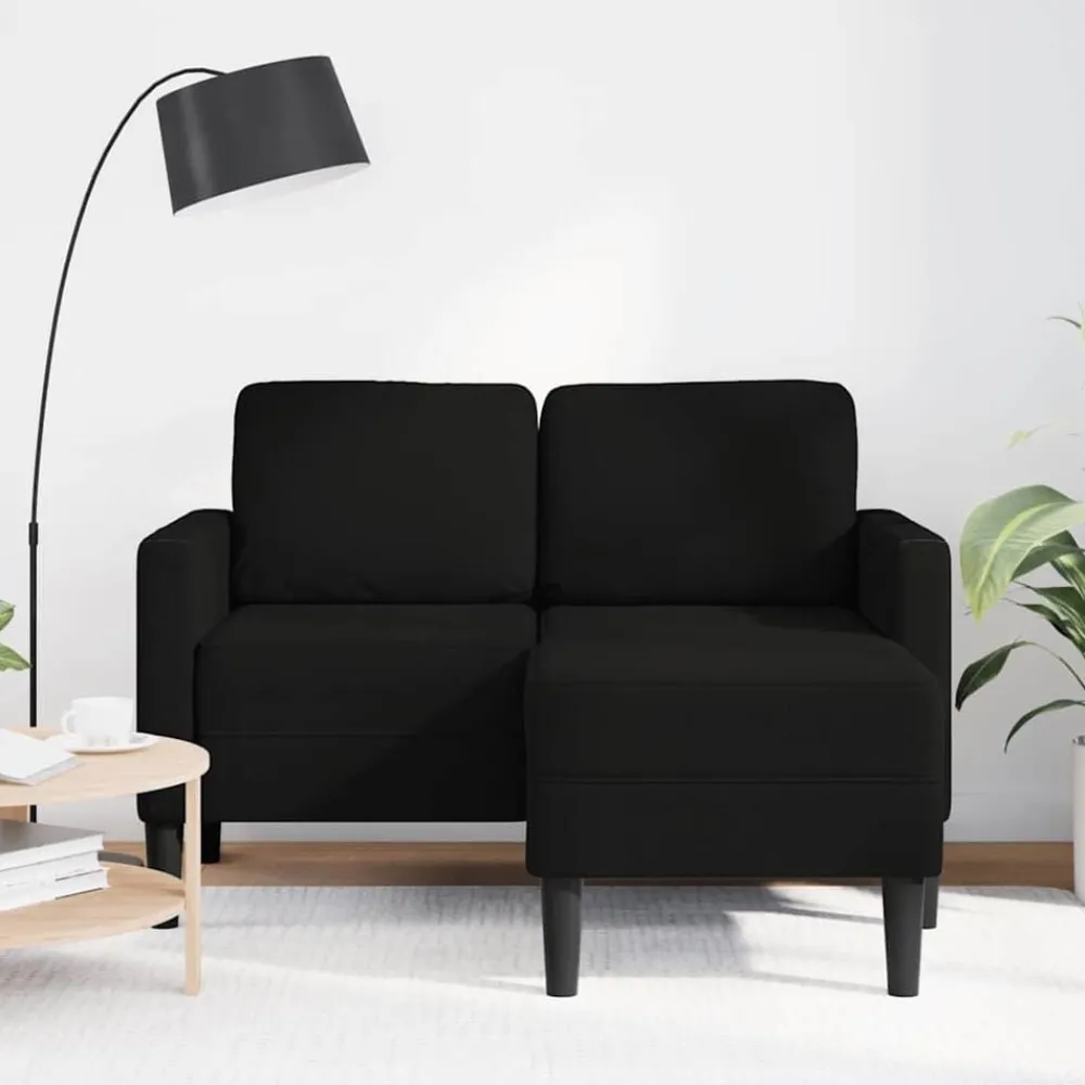 2-zitsbank met ligchaise L-vormig 125 cm stof>vidaXL