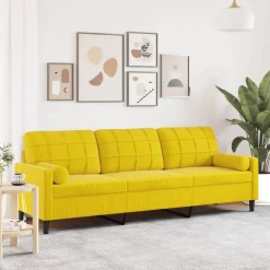 3-zitsbank met sierkussens 210 cm fluweel>vidaXL Outlet