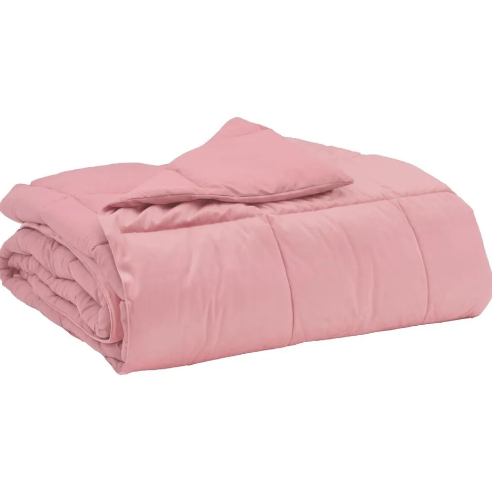 Linnengoed*vidaXL Zomer Dekbed Gekwilt 140 x 200 cm Microfiber Roze