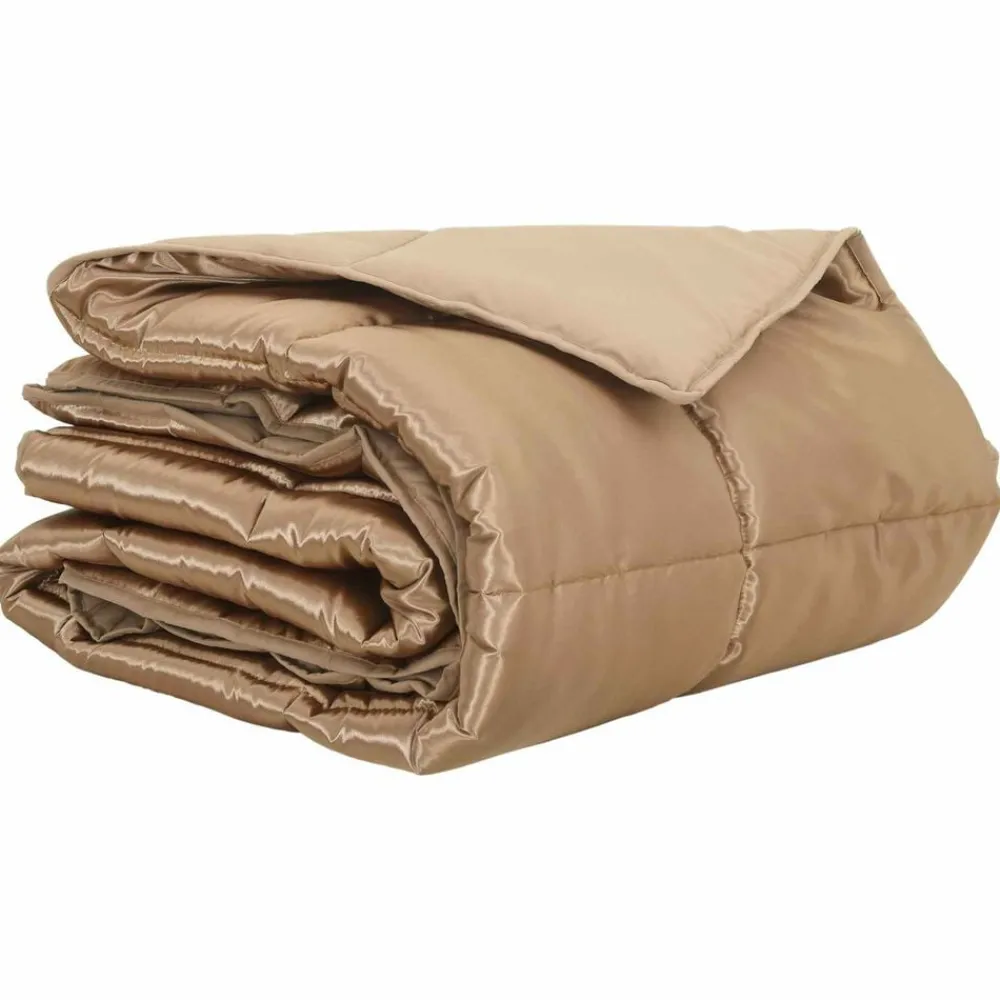 Linnengoed*vidaXL Zomer Dekbed 135 x 200 cm Satijn en Microfiber Goud