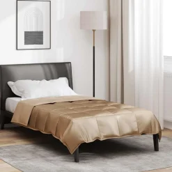 Linnengoed*vidaXL Zomer Dekbed 135 x 200 cm Satijn en Microfiber Goud