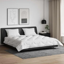 Linnengoed*vidaXL Zomer Dekbed met kussen 3 pcs Wit Microfibre