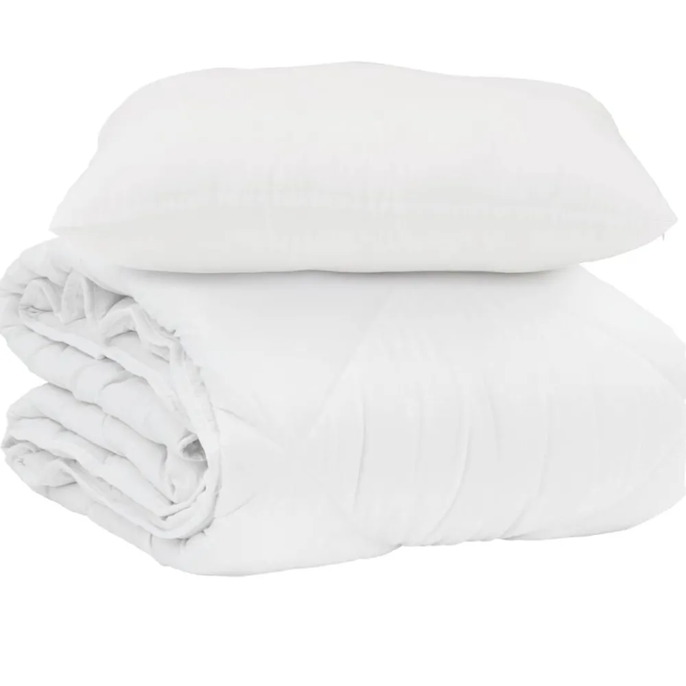 Zomer Dekbed met kussen 2 pcs Wit Microvezel>vidaXL Clearance